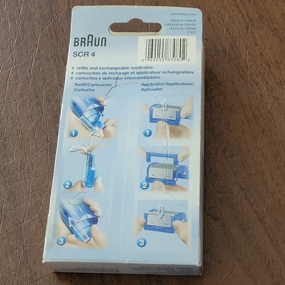 BRAUN SCR 4 Free Glider Pack of 4 Shaving Conditioners Plus Applicator New - Picture 2 of 10